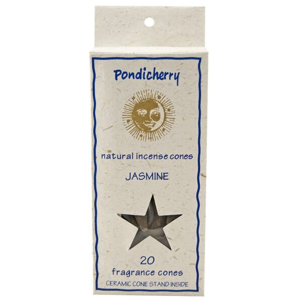 1 pondicherry natural incense jasmine cones 20 per package includes ceramic cone stand 209716 front.jpg