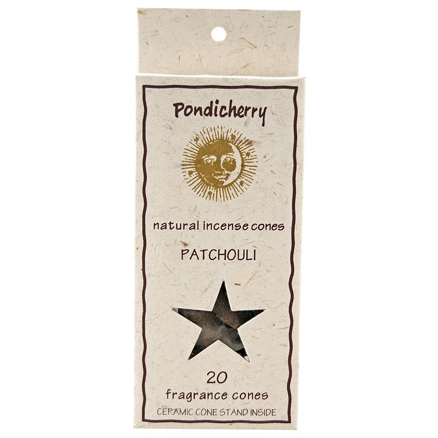1 pondicherry natural incense patchouli cones 20 per package includes ceramic cone stand 209719 front.jpg