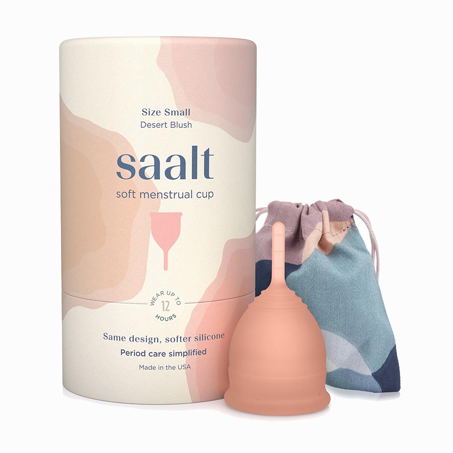 1 saalt small size soft menstrual cup front with bag 238951.jpg