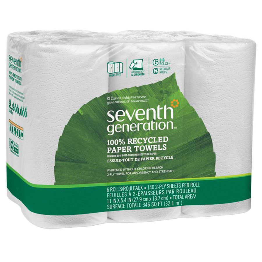 1 seventh generation paper towels white 2 ply 140 sheets 6 pack 224201 front.jpg