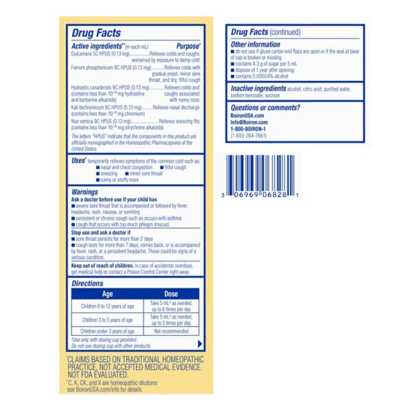boiron children's chestal cold & cough 6.7 fl. oz.