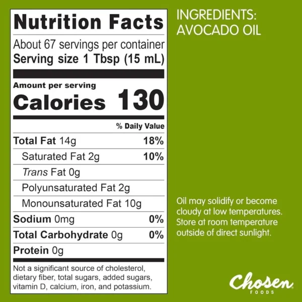 Chosen Foods 100% Pure Avocado Oil 16.9 fl. oz. - Image 5