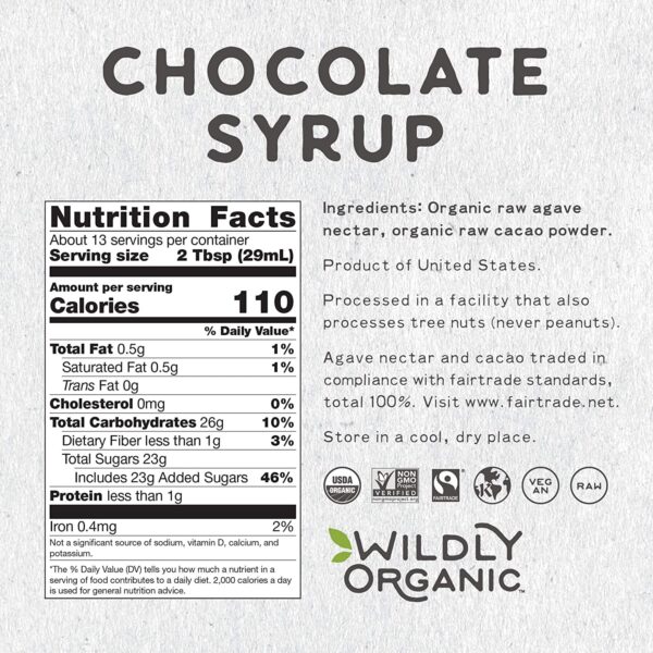 wildly organic chocolate syrup 20 oz.