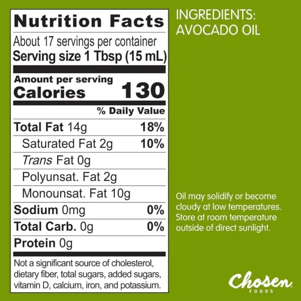 Chosen Foods 100% Pure Avocado Oil 8.4 fl. oz. - Image 5