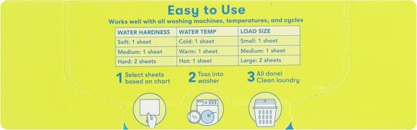 ecos next liquidless laundry detergent, magnolia & lily 50 squares