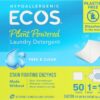 ecos next liquidless laundry detergent, free & clear 50 squares