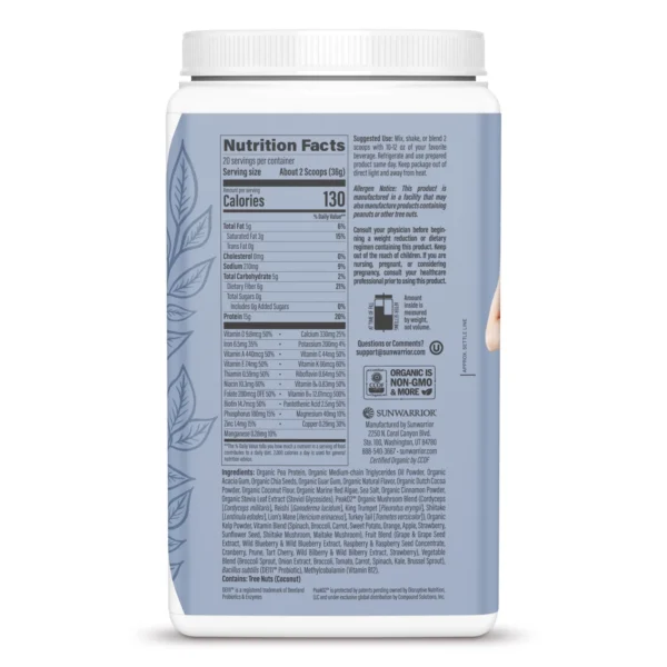 sunwarrior chocolate lean meal superfood shake 25.3 oz