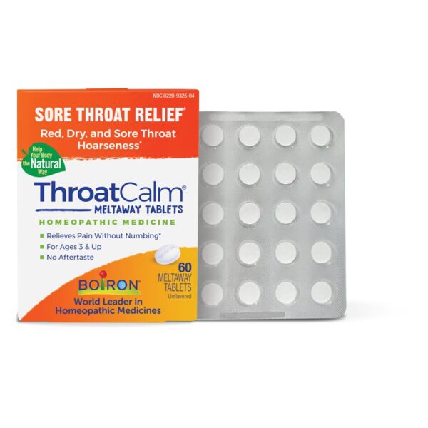 boiron throatcalm 60 quick dissolving tablets