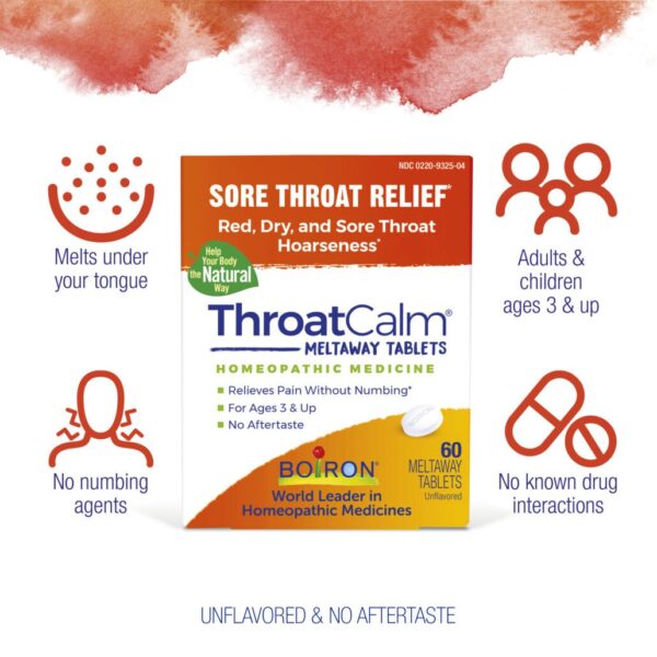 boiron throatcalm 60 quick dissolving tablets