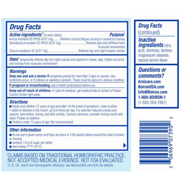 boiron arnicare leg cramps 33 chewable tablets