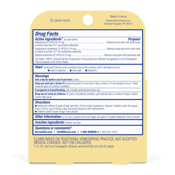 boiron sinuscalm 160 meltaway pellets