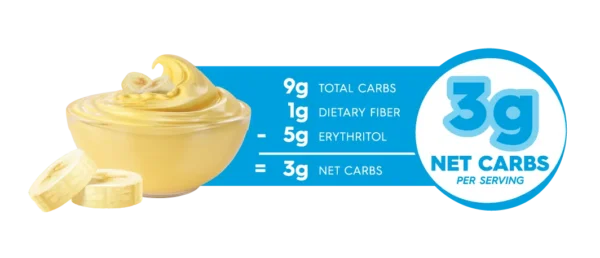simply delish banana keto instant pudding 1.7oz.