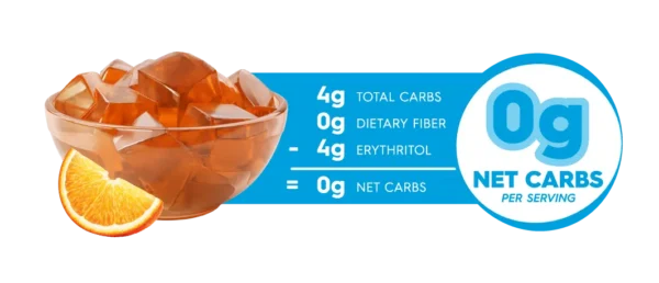 simply delish orange sugar free plant based jel dessert 0.7oz.