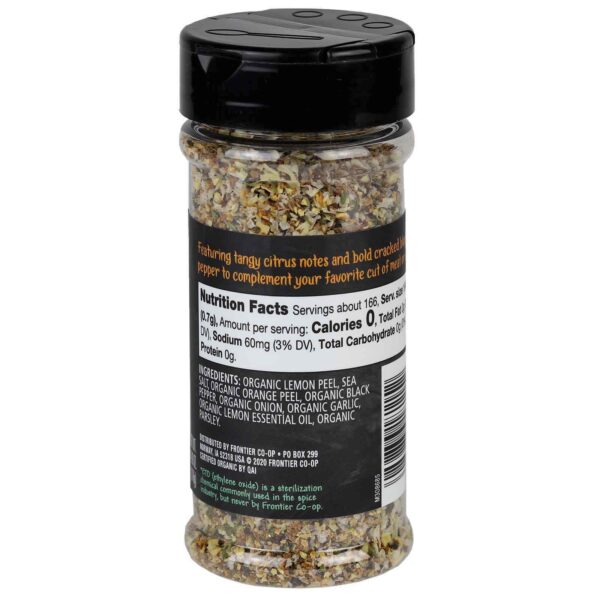 frontier co op organic prime cuts citrus pepper 4.09oz.