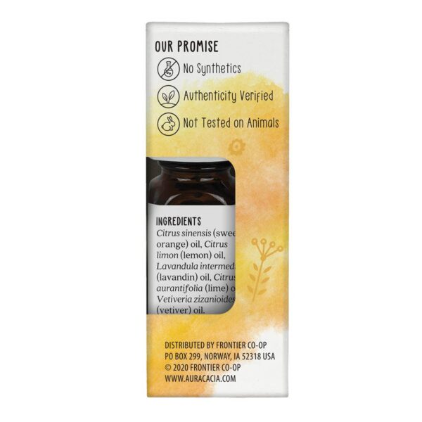 aura cacia kids essential oil focus blend 0.25 oz, boxed