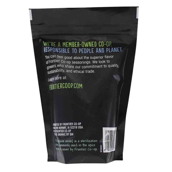 frontier co op organic medium grind black pepper 6.63oz. re closable bag