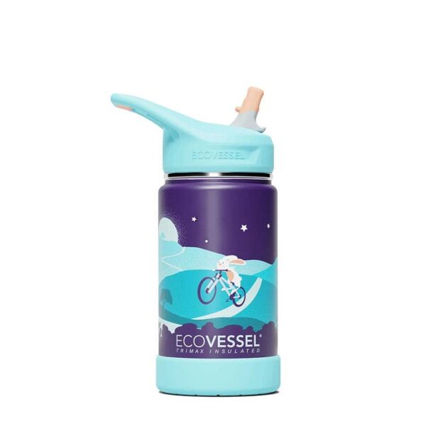 ecovessel bunnyhop kids the frost water bottle 12oz front 240673.jpg