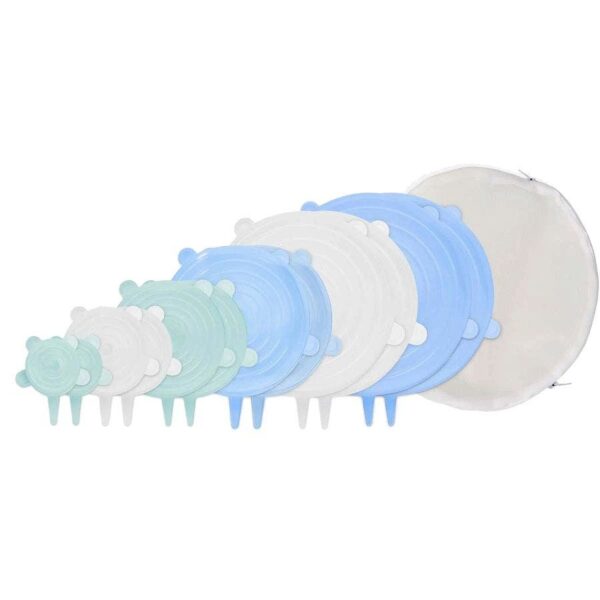hic reusable silicone stretch food storage lids 13 piece front 240374.jpg