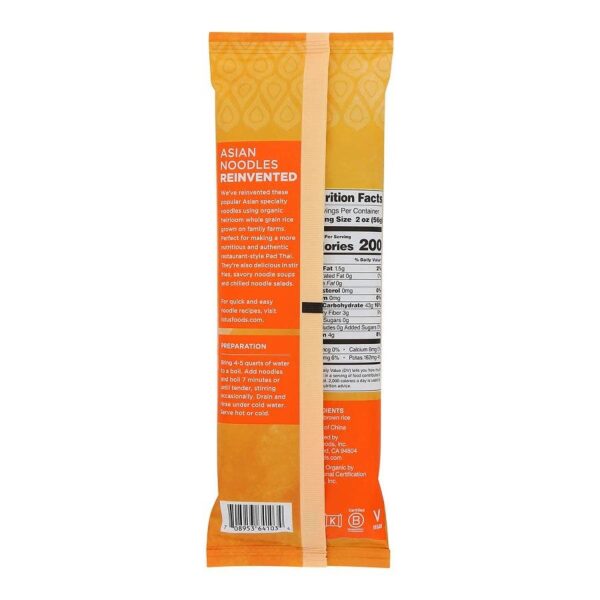 lotus foods organic brown pad thai rice noodles 8 oz.