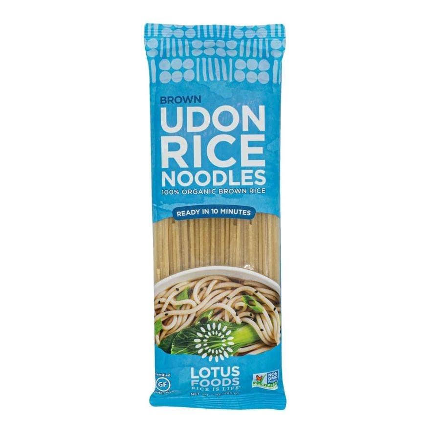 lotus foods brown udon rice noodles 8oz front 240531.jpg