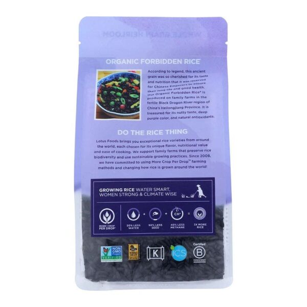 lotus foods organic forbidden rice 15 oz.