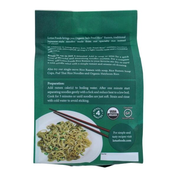 lotus foods organic jade pearl rice ramen 4 (2.8 oz.) pack