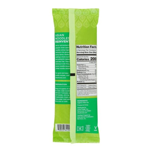 lotus foods organic traditional pad thai rice noodles 8 oz.