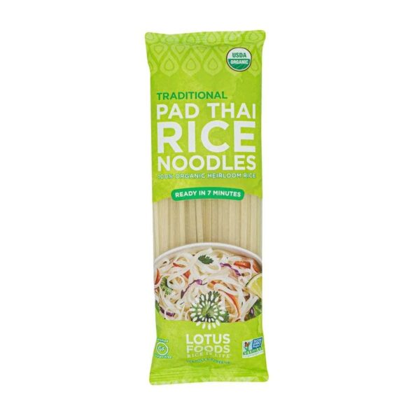lotus foods traditional pad thai rice noodles 8oz front 240529 1.jpg