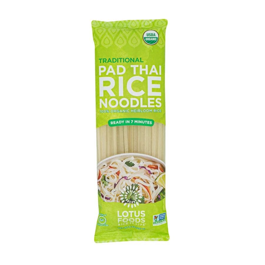 lotus foods traditional pad thai rice noodles 8oz front 240529 1.jpg