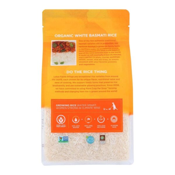 lotus foods organic white basmati rice 30 oz.