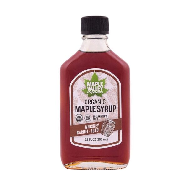 maple valley whiskey barrel aged maple syrup 6 8floz front 240214.jpg