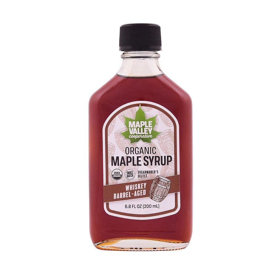 maple valley whiskey barrel aged maple syrup 6 8floz front 240214.jpg