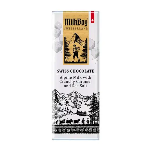milkboy alpine milk chocolate caramel sea salt snack size 1.4oz front 239628.webp