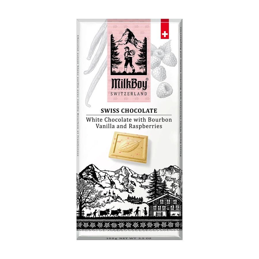 milkboy white chocolate bourbon vanilla raspberries chocolate bar 3 5oz front 241000.jpg