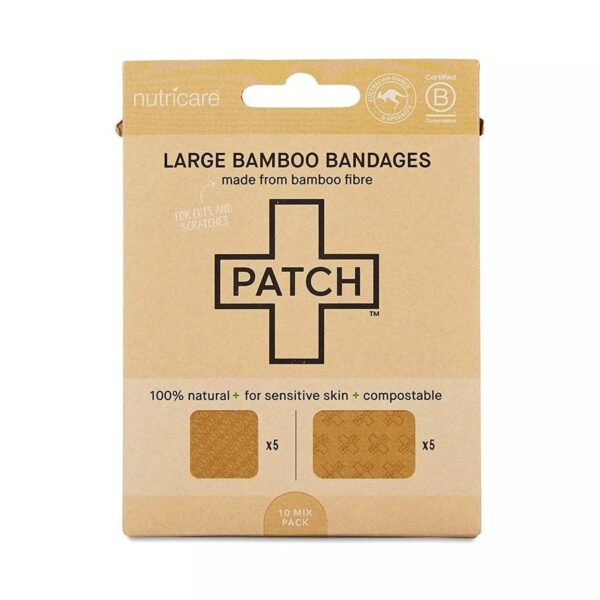 nutricare patch large mix pack natural bamboo bandages 10count front 239022.jpeg