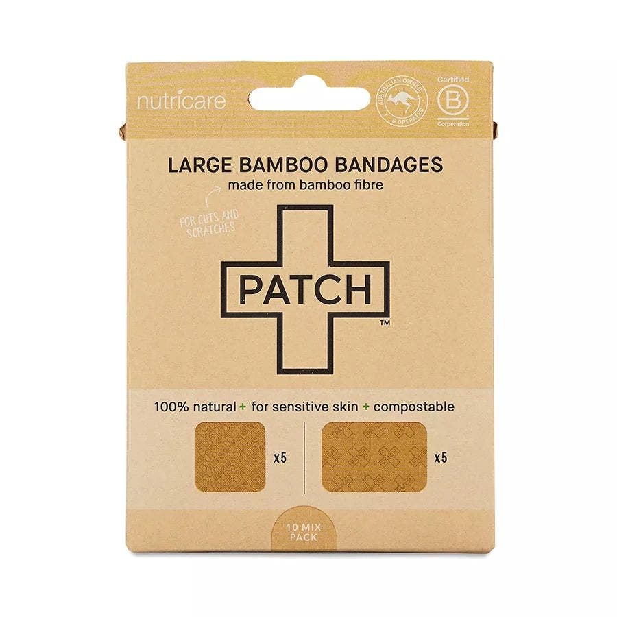 nutricare patch large mix pack natural bamboo bandages 10count front 239022.jpeg