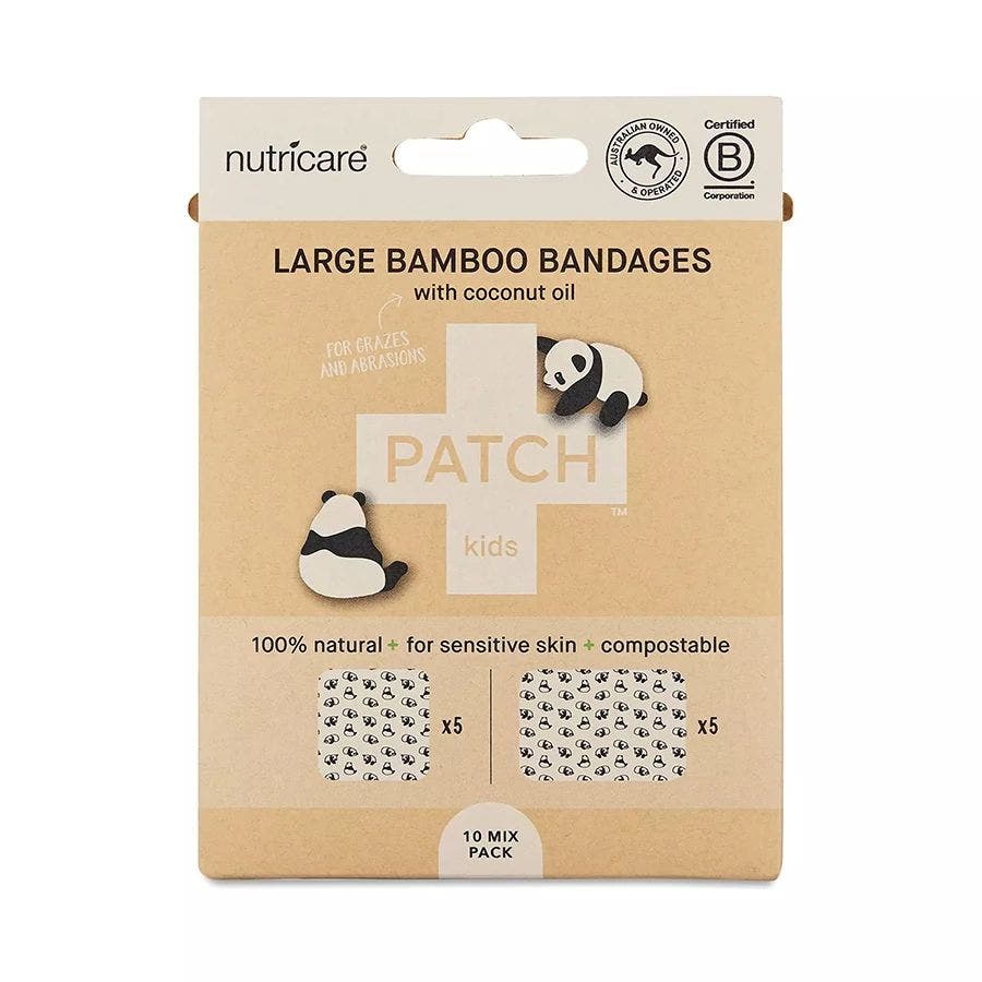 nutricare patch large mix pack natural panda bamboo bandages 10count front 239023.jpeg