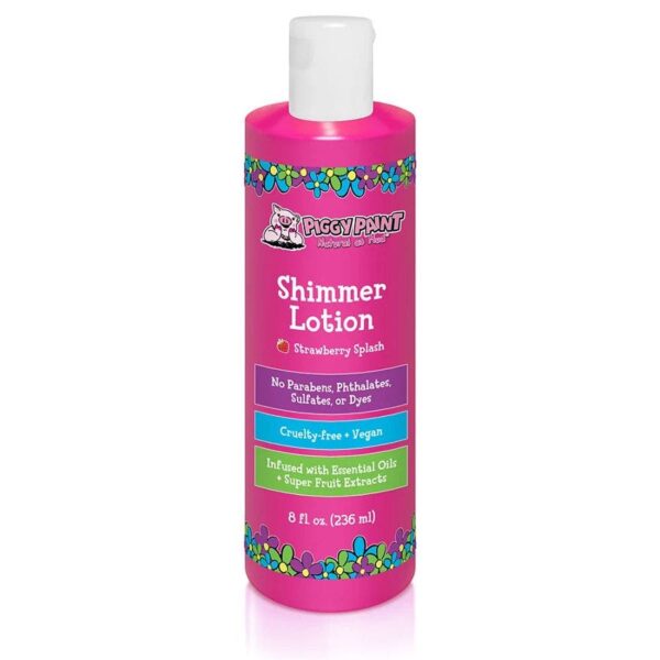 piggy paint strawberry splash shimmer lotion 8oz front 240829.jpg