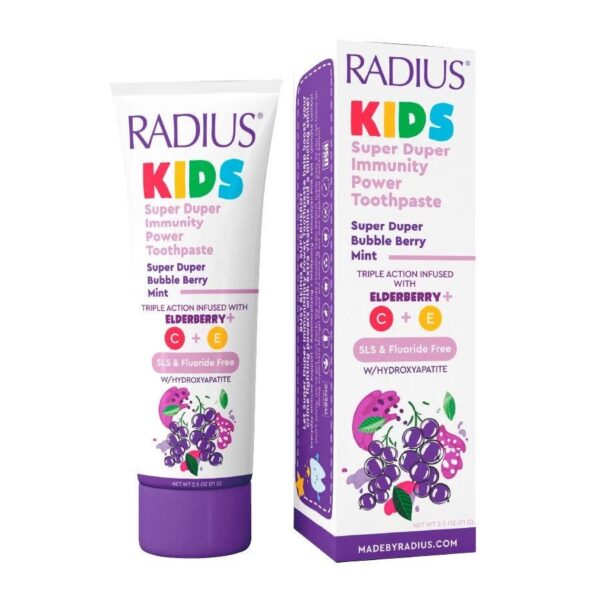 radius immunity powder toothpaste bubble berry mint 2 5oz front tube box 240405 1.jpg