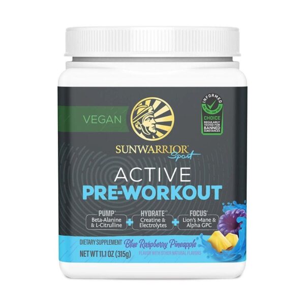 sunwarrior blue raspberry active pre workout 13 9oz front 240979 1.jpg