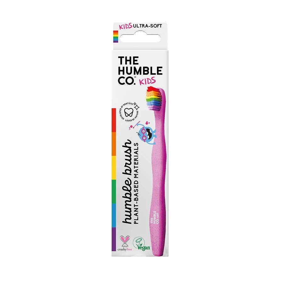 the humble company kids plant based ultra soft toothbrush rainbow 239776 front.jpeg