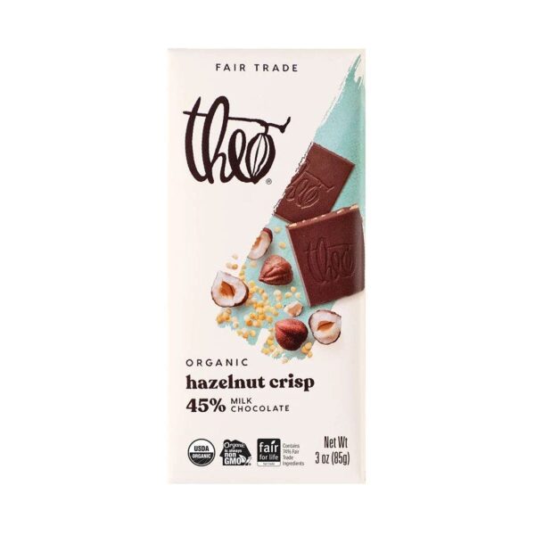 theo chocolate hazelnut crisp organic milk chocolate bar 3oz front 240896 1.jpg