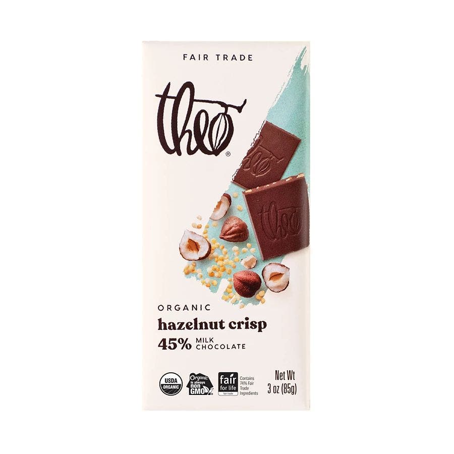 theo chocolate hazelnut crisp organic milk chocolate bar 3oz front 240896 1.jpg