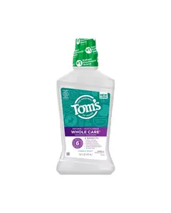 toms of maine mouthwashes whole care with fluoride fresh mint 16oz 233476 front