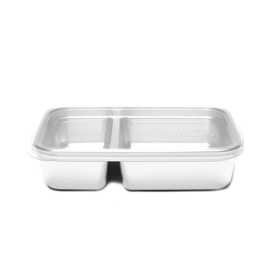 u konserve divided rectangle stainless steel container 28oz front 240674.jpg