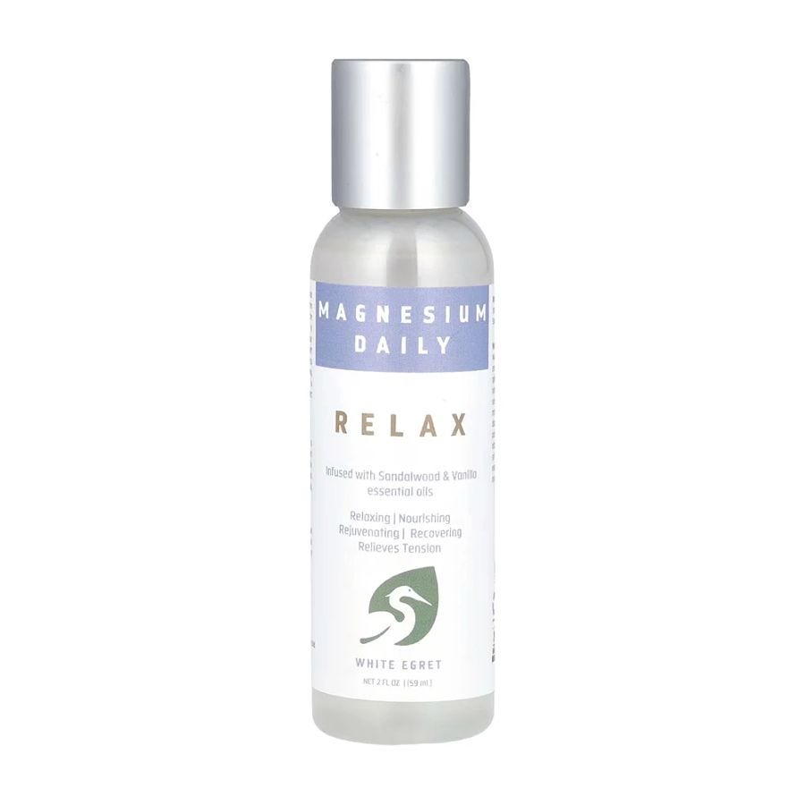 white egret magnesium daily relax spray 2floz front 241048.jpg