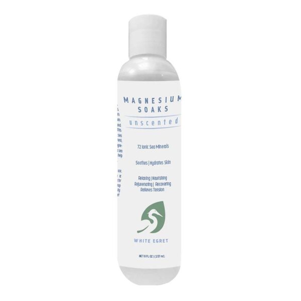 white egret unscented magnesium soak 8floz front 241140.jpg
