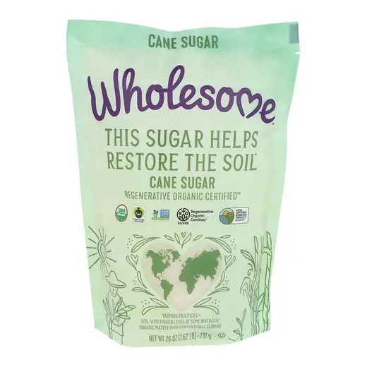 wholesome sweeteners regenerative organic cane sguar 26oz 239808 front.webp