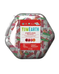 yumearth assorted flavors counter bin organic lollipops side 220396 1
