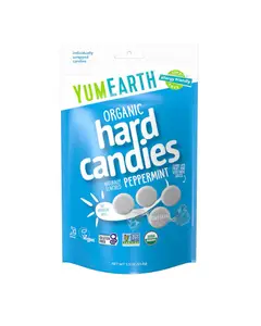 yumearth wild peppermint organic hard candies 3 3oz front 220393